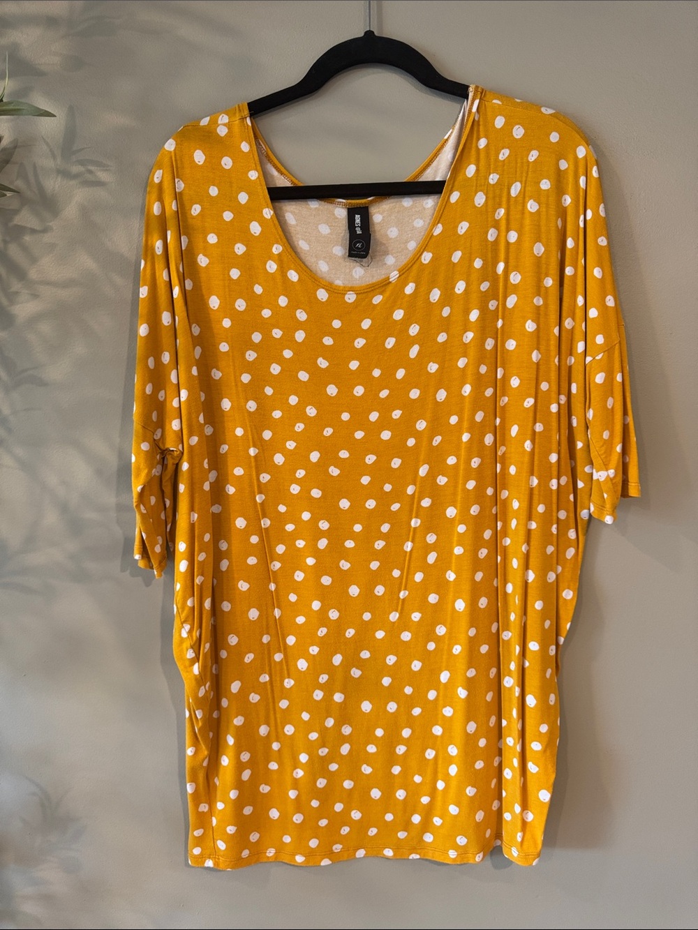 Agnes & Dora Mustard Yellow Polka Dot Top